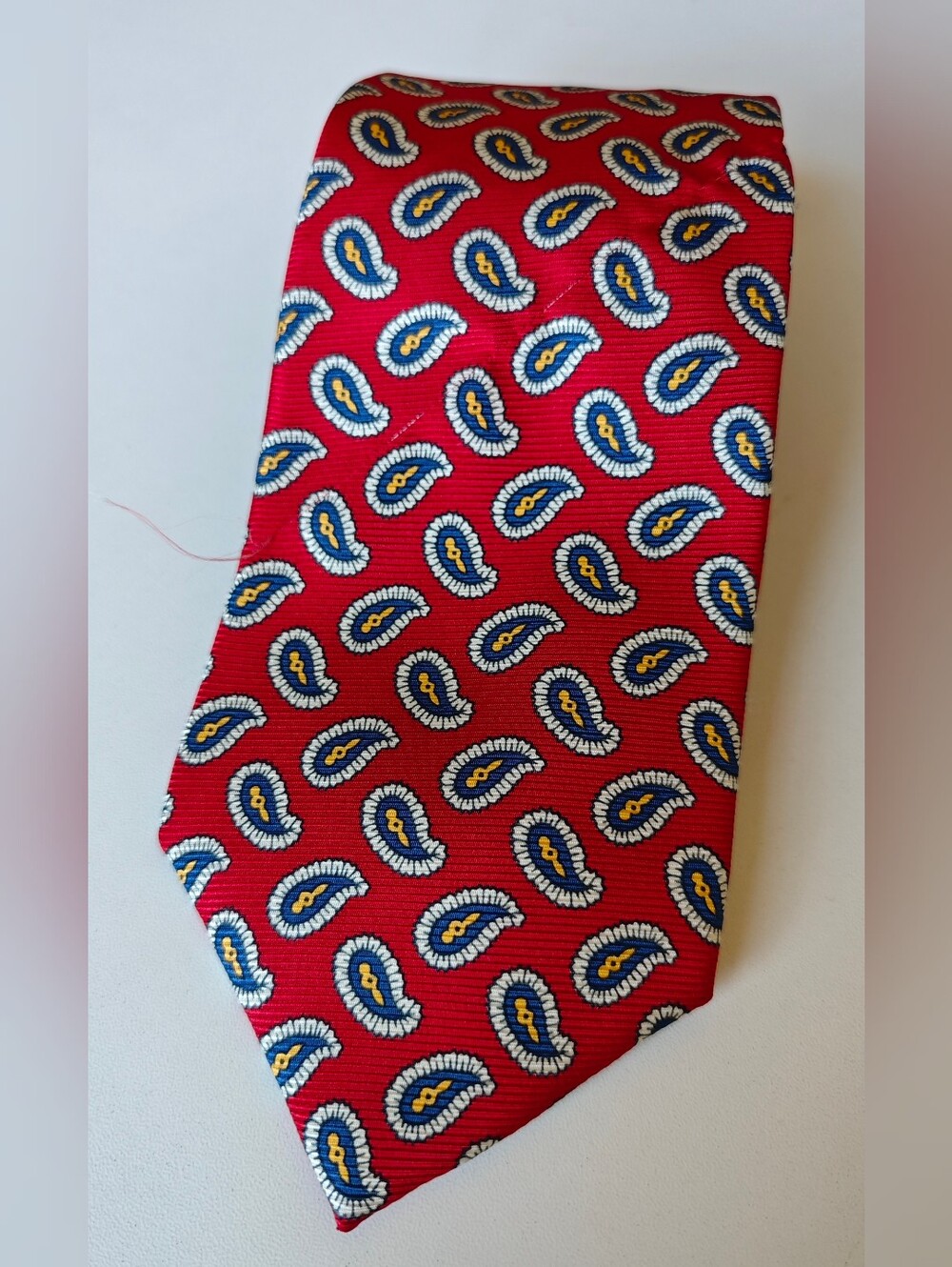 NWT Lauren Ralph Lauren Red Paisley Silk Necktie Hand Finished 57”